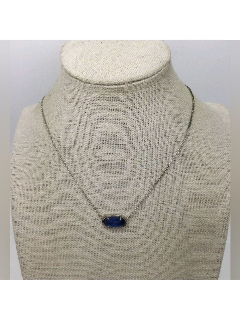 Kendra Scott Elisa Blue Pendant Necklace 15"